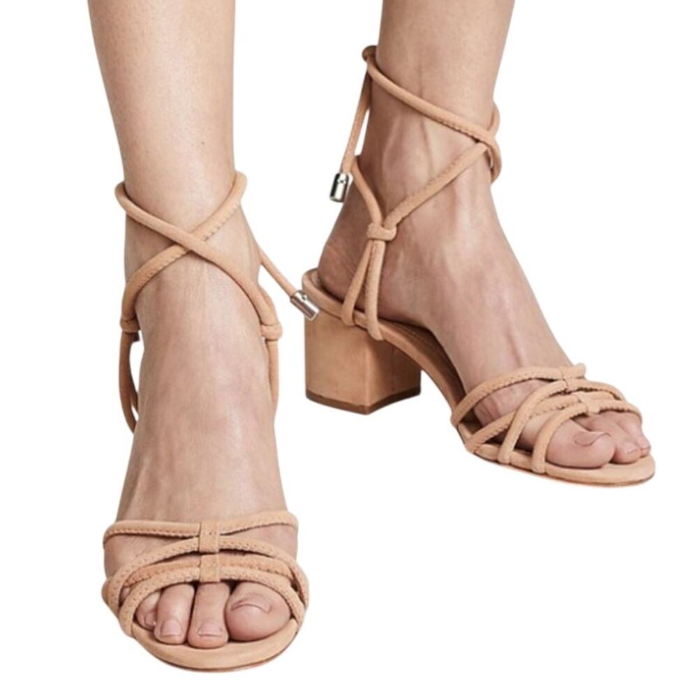 SCHUTZ Nude Strappy Heeled Sandals 6